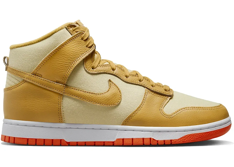 Фото № 1 с приближением к товару «‎Nike Dunk High Wheat Gold Safety Orange»