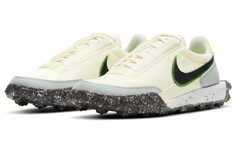 Фото № 3 с приближением к товару «‎Nike Waffle Racer Crater Sports Casual Shoes Pale Ivory Electric Green»