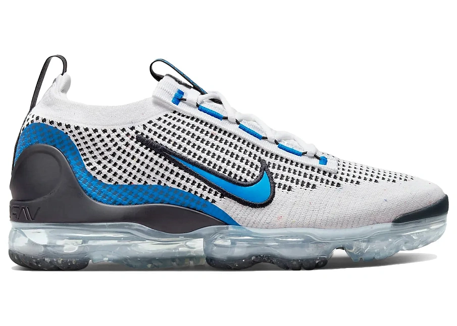 Фото № 1 с приближением к товару «‎Nike Air VaporMax 2021 Flyknit White Black Photo Blue»