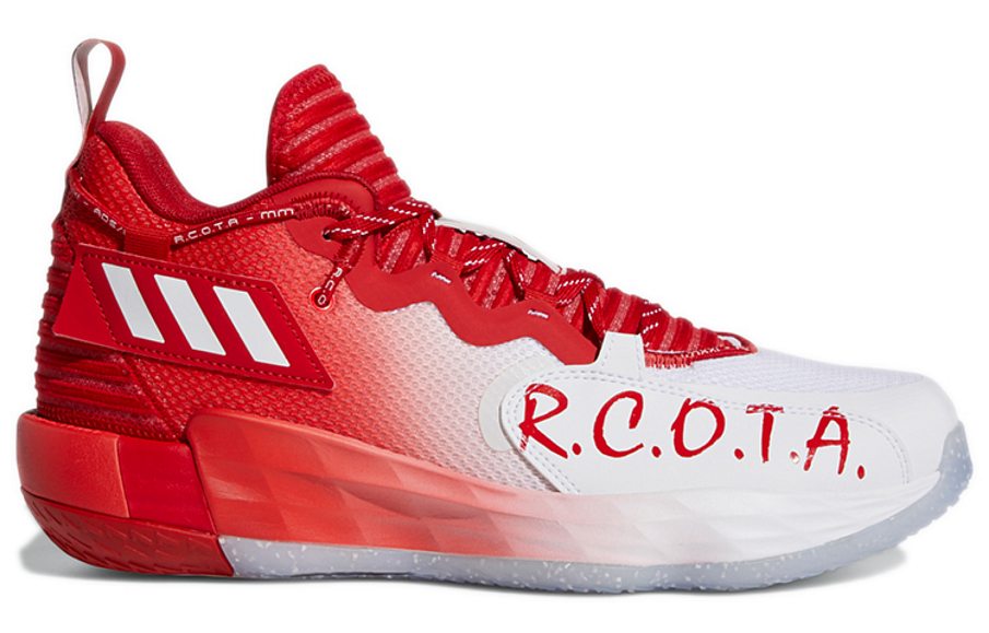 Фото № 2 с приближением к товару «‎adidas Dame 7 Basketball Shoes RedWhite»