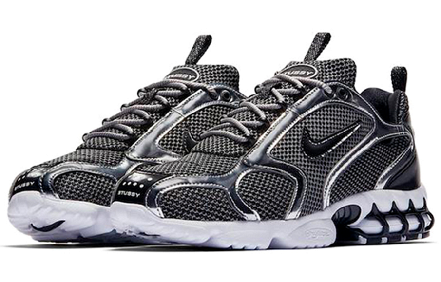 Фото № 3 с приближением к товару «‎Stussy X Nike Air Zoom Spiridon Cg 2 Sports Casual Shoes Pure PlatinumBlack-White»