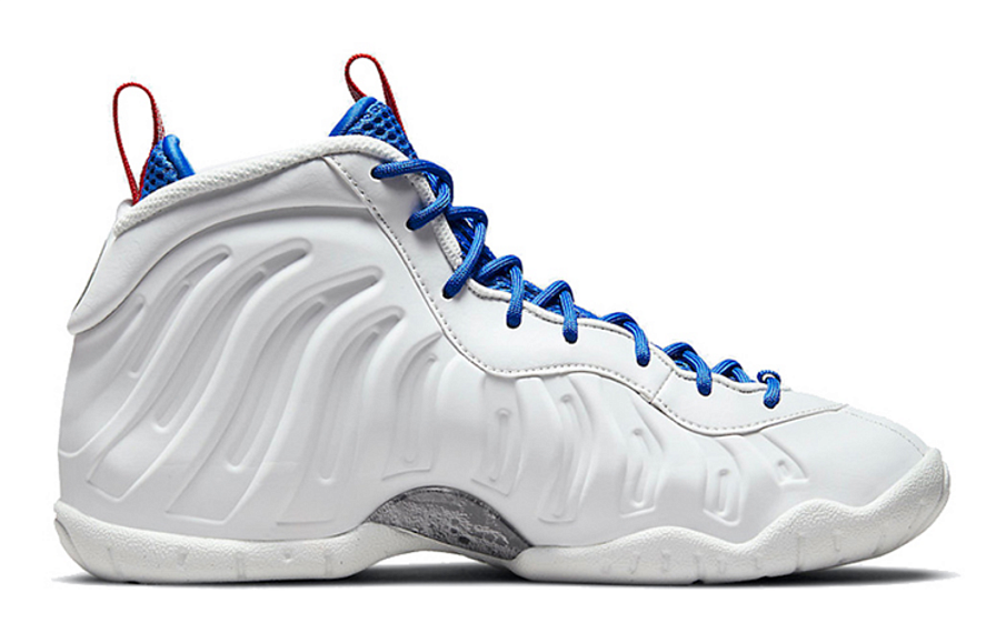 Фото № 2 с приближением к товару «‎Nike Little Posite One "Space" (GS) Sneakers WhiteBlueRed»