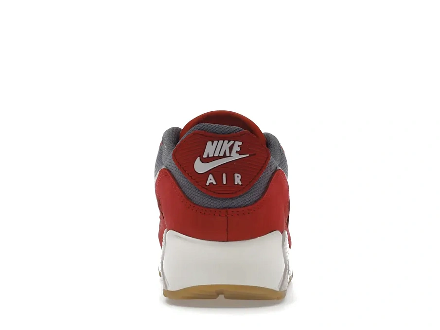 Фото № 4 с приближением к товару «‎Nike Air Max 90 Premium Gym Red Smoke Grey Gum»
