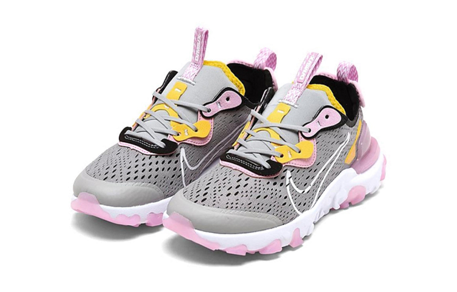 Фото № 2 с приближением к товару «‎Nike NSW React Vision (GS) Running Shoes GreyPinkYellow»