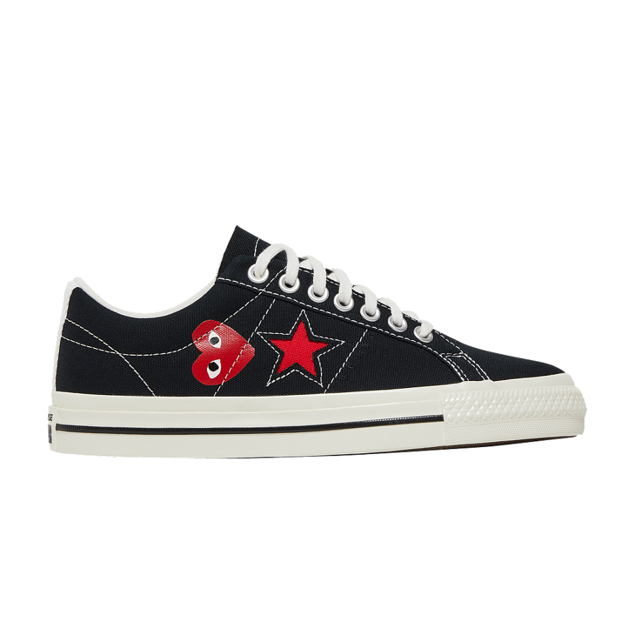 Фото № 1 с приближением к товару «‎Comme des Garçons Play x Converse One Star Black White»