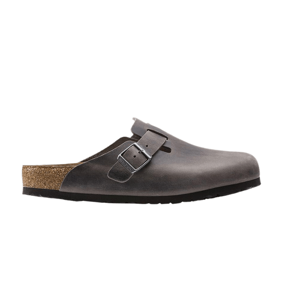 Фото № 1 с приближением к товару «‎Birkenstock Boston Soft Footbed Oiled Leather Narrow Iron»