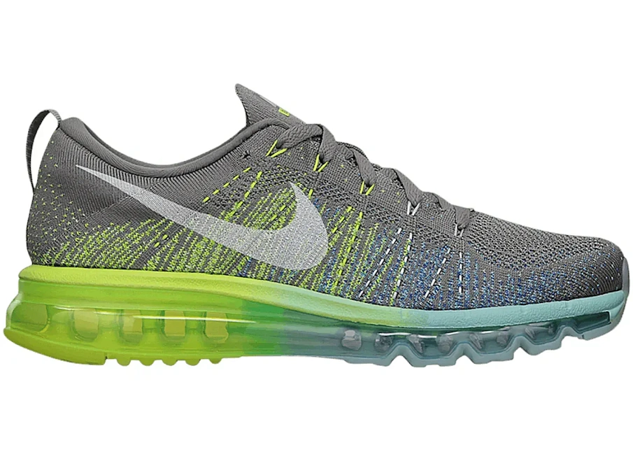 Фото № 1 с приближением к товару «‎Nike Flyknit Max Light Charcoal Volt »