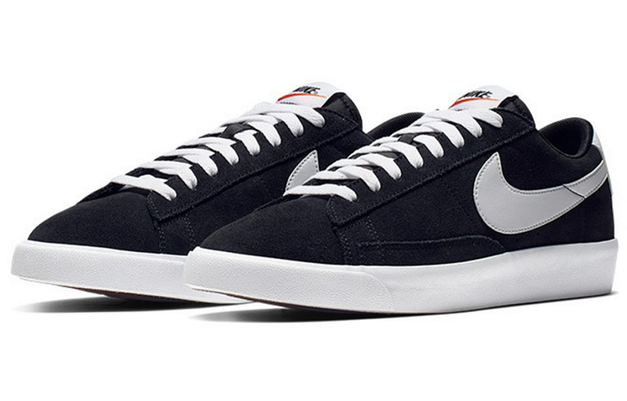 Фото № 3 с приближением к товару «‎Nike Blazer Low Prm Vntg Suede Skate Shoes Black White»