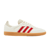 Фото № 1 с приближением к товару «‎adidas Women's Samba OG Pony Hair Pack - Wonder Beige Better Scarlet»