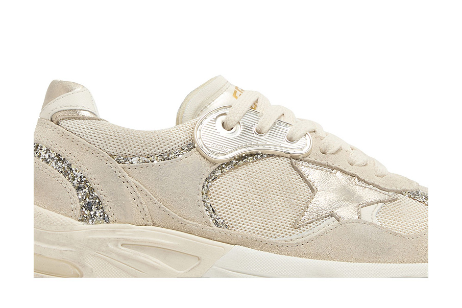 Фото № 3 с приближением к товару «‎Golden Goose Women's Dad-Star Seed Pearl Platinum Glitter»