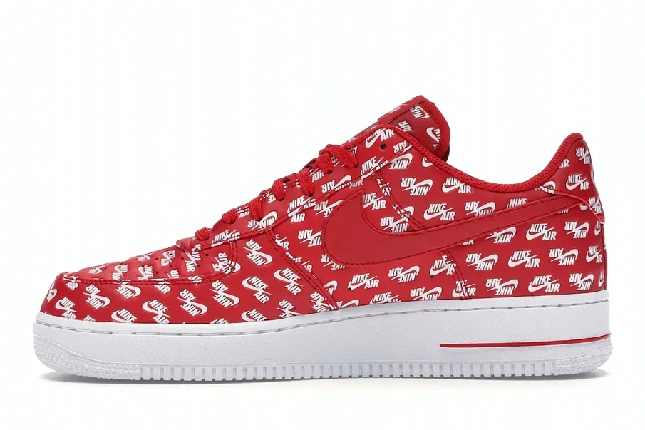 Фото № 3 с приближением к товару «‎Nike Air Force 1 Low All Over Logo Red»