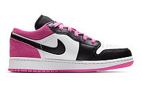 Фото № 2 с приближением к товару «‎Nike Air Jordan 1 Low SE GS Black Active Fuchsia»