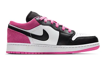 Nike Air Jordan 1 Low SE GS Black Active Fuchsia - 3