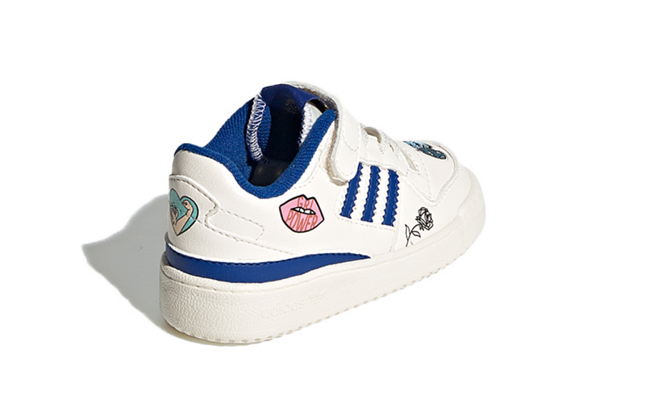 Фото № 4 с приближением к товару «‎(TD) adidas originals Forum Low El I Shoes WhiteBlue»