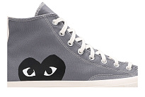 Фото № 3 с приближением к товару «‎Comme des Garçons PLAY x Converse Chuck 70 High Steel Gray»