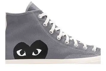 Comme des Garçons PLAY x Converse Chuck 70 High Steel Gray - 3