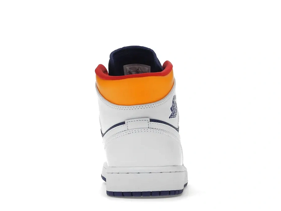 Фото № 4 с приближением к товару «‎Jordan 1 Mid Royal Blue Laser Orange»