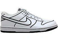 Фото № 1 с приближением к товару «‎Nike Dunk Low 1 Piece White/White-Black »