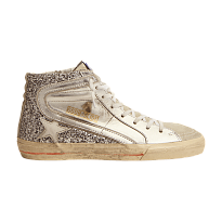 Фото № 1 с приближением к товару «‎Golden Goose Women's Slide Sneaker Silver Glitter»