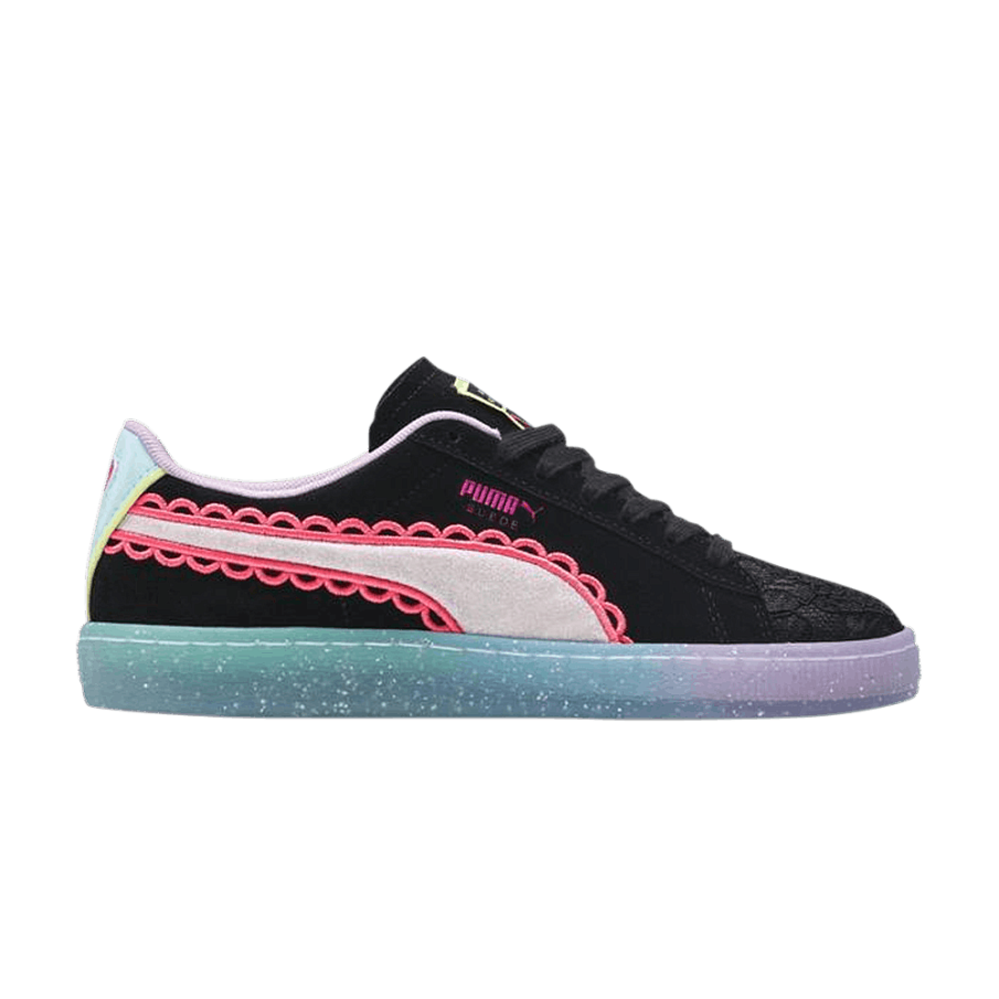 Фото № 1 с приближением к товару «‎Sophia Webster x Puma Women's Suede Black Fiery Coral»