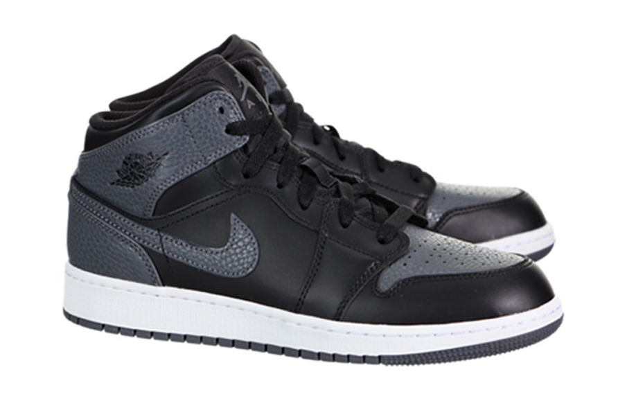 Фото № 3 с приближением к товару «‎Jordan 1 Mid Black Dark Grey (GS) BlackDark Grey»