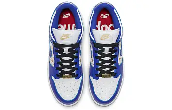Supreme x Nike SB Dunk Low WhiteGoldBlue - 7