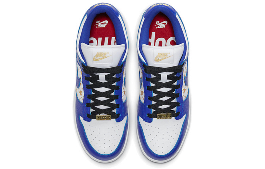 Фото № 4 с приближением к товару «‎Supreme x Nike SB Dunk Low WhiteGoldBlue»