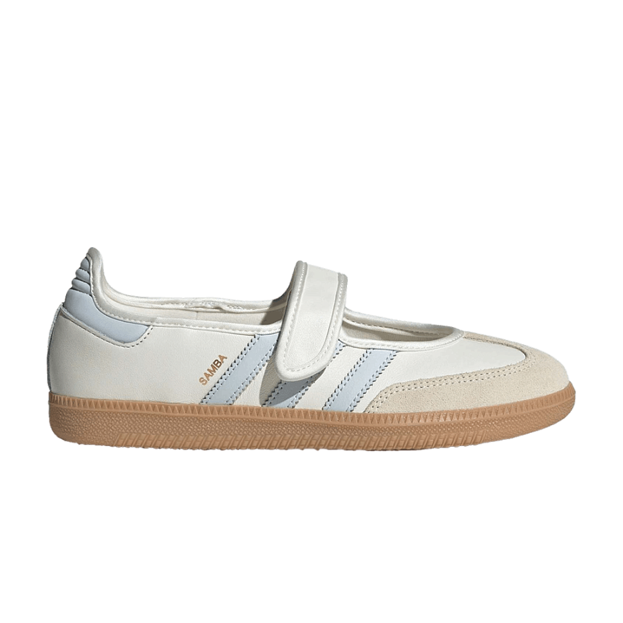 Фото № 1 с приближением к товару «‎adidas Women's Samba Jane White Halo Blue Gum (JR7339)»