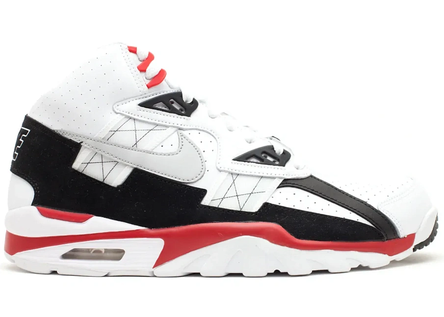 Фото № 1 с приближением к товару «‎Nike Air Trainer SC High White Neutral Grey Varsity Red»