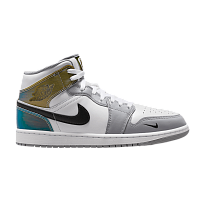 Фото № 1 с приближением к товару «‎Air Jordan 1 Mid SE White Wolf Grey Black»