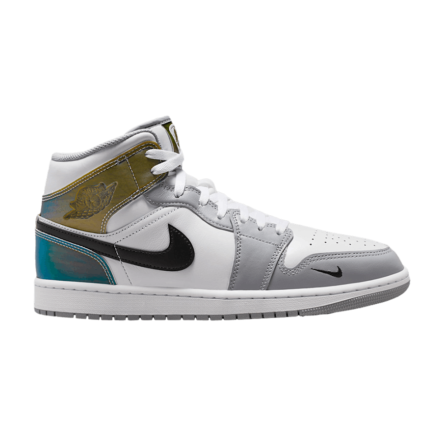 Фото № 1 с приближением к товару «‎Air Jordan 1 Mid SE White Wolf Grey Black»
