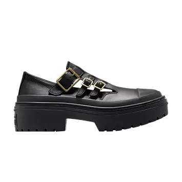 Converse Women's Chuck Taylor All Star Lugged Heel Mary Jane Platform Low Black Gold - 1