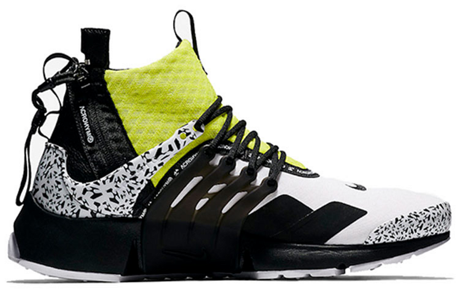 Фото № 2 с приближением к товару «‎Acronym X Nike Air Presto Mid Presto Sports Casual Shoes Dynamic Yellow»