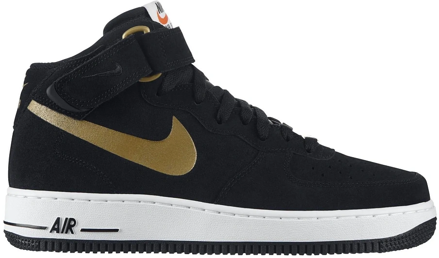 Фото № 1 с приближением к товару «‎Nike Air Force 1 Low Black Metallic Gold»