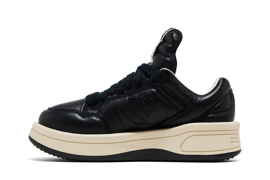 Фото № 4 с приближением к товару «‎Rick Owens x Converse DRKSHDW TURBOWPN Low Black Cloud Cream»
