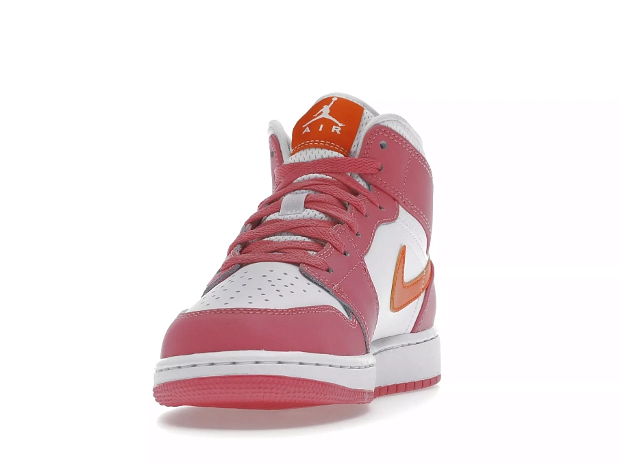 Фото № 2 с приближением к товару «‎Jordan 1 Mid Pinksicle Safety Orange »