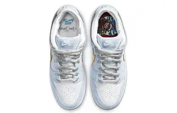 Sean Cliver x Nike SB Dunk Low Pro QS WhiteBlueGold - 6