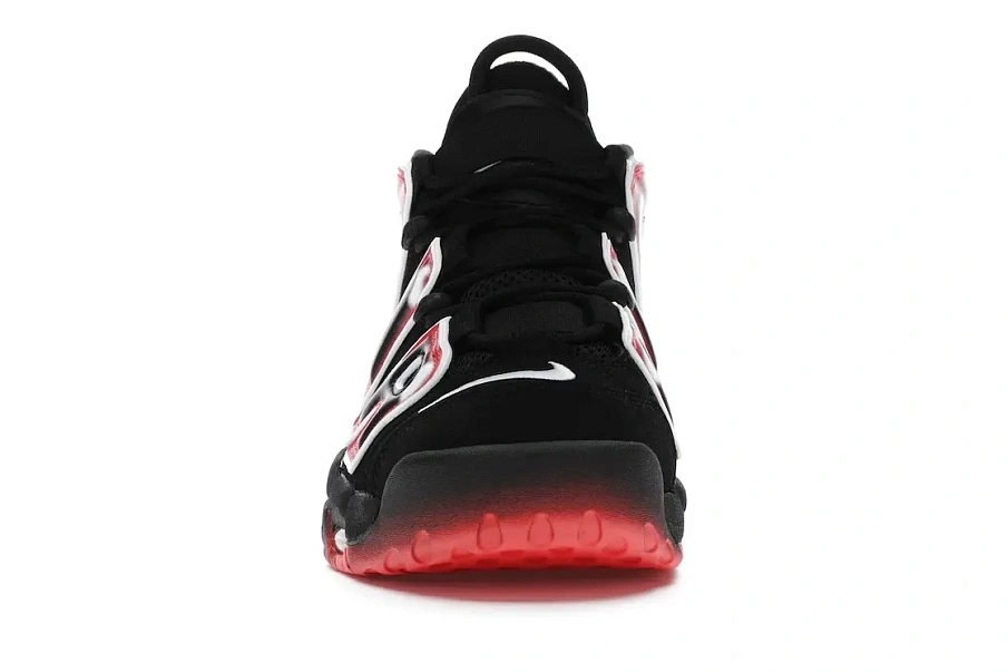 Фото № 2 с приближением к товару «‎Nike Air More Uptempo Black White Laser Crimson»