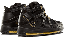 Фото № 3 с приближением к товару «‎ Nike Lebron 3 Vintage basketball shoes BlackMetallic Gold»
