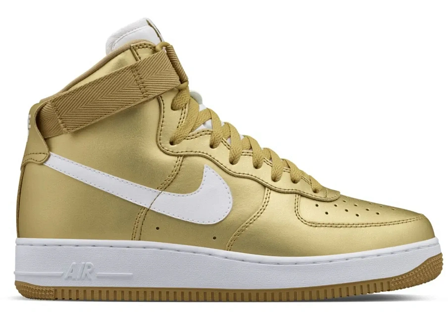 Фото № 1 с приближением к товару «‎Nike Air Force 1 High Metallic Gold»