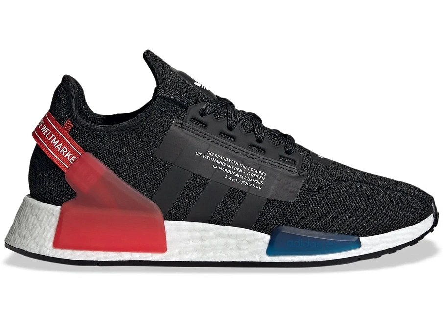 Фото № 1 с приближением к товару «‎adidas NMD R1 V2 Black Red Blue»