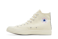 Фото № 4 с приближением к товару «‎Comme des Garçons Play x Converse Chuck 70 High Milk»