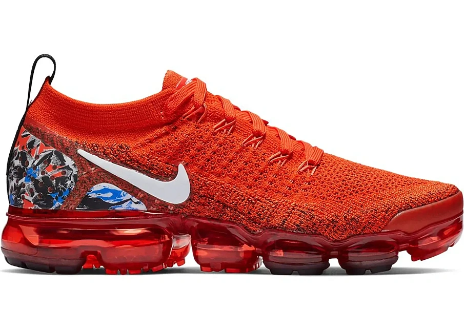 Фото № 1 с приближением к товару «‎Nike Air VaporMax Flyknit 2 Heel Graphic Team Orange »