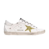 Фото № 1 с приближением к товару «‎Golden Goose Women's Superstar White Gold Silver Glitter»