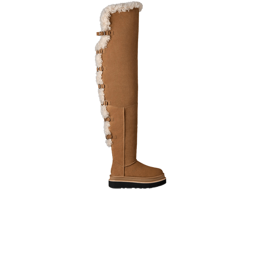 Фото № 1 с приближением к товару «‎Sacai x UGG Women's Thigh High Boot Chestnut»