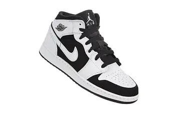 Air Jordan 1 Mid White Black (GS) - 3