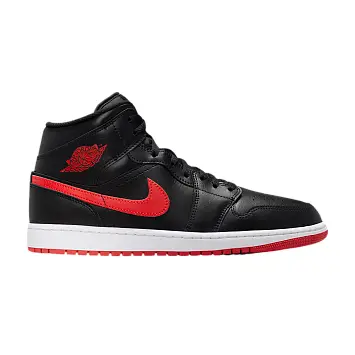 Air Jordan 1 Mid Black University Red - 1