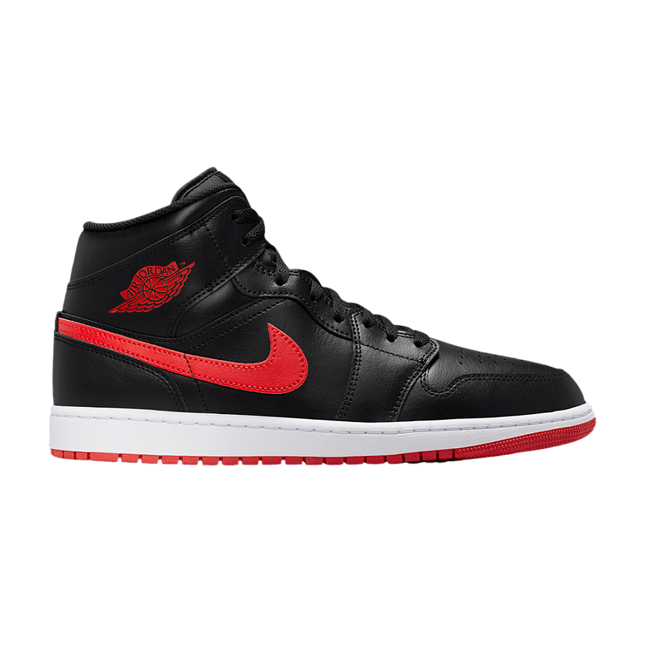 Фото № 1 с приближением к товару «‎Air Jordan 1 Mid Black University Red»