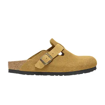 Birkenstock Boston Suede Embossed Corduroy Narrow Cork Brown - 1