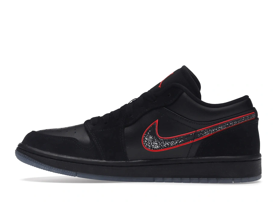 Фото № 5 с приближением к товару «‎Jordan 1 Low Black Red Orbit»